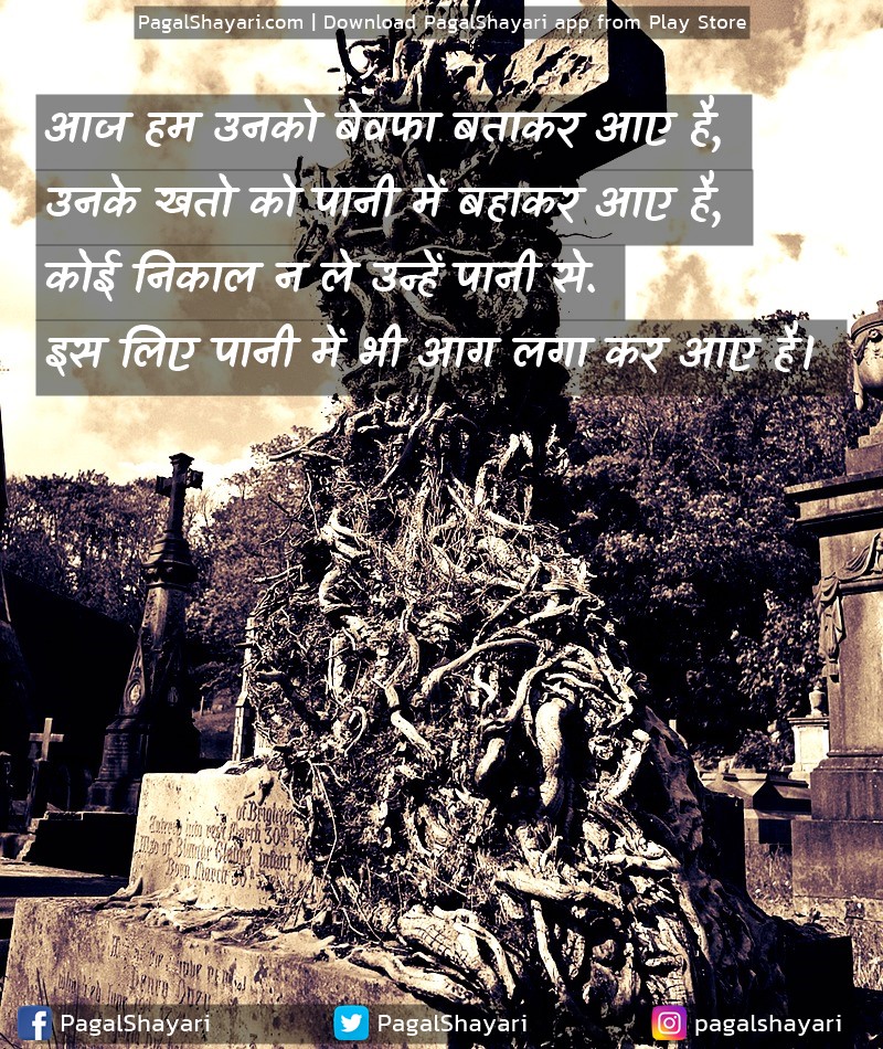 आज हम उनको बेवफा बताकर आए है