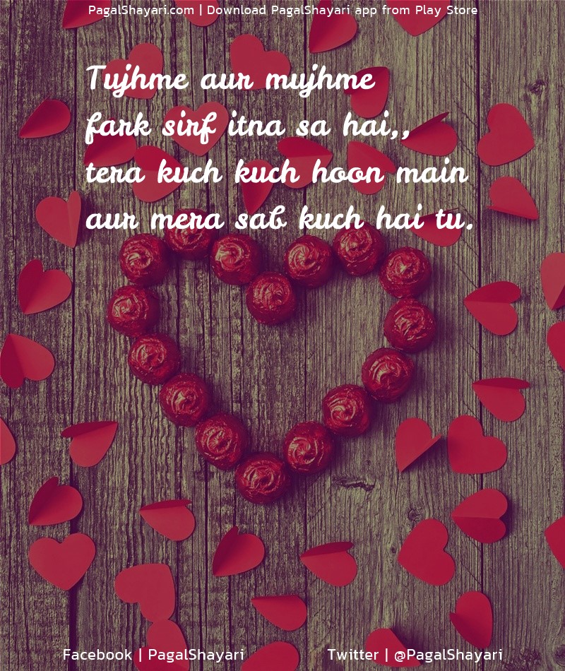 Tujhme aur mujhme
fark sirf itna sa hai