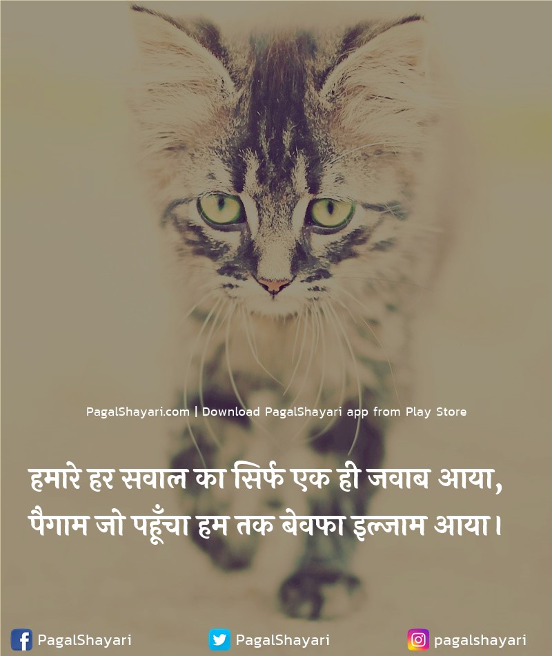 हमारे हर सवाल का सिर्फ एक ही जवाब आया